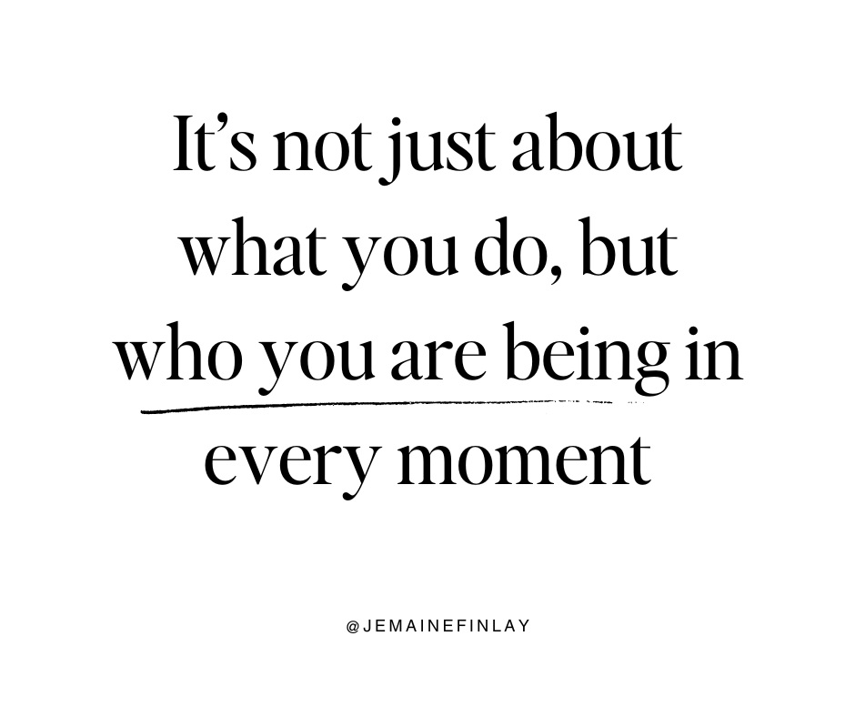 Burnout: It's not just about what you do, but who you are being in every moment.